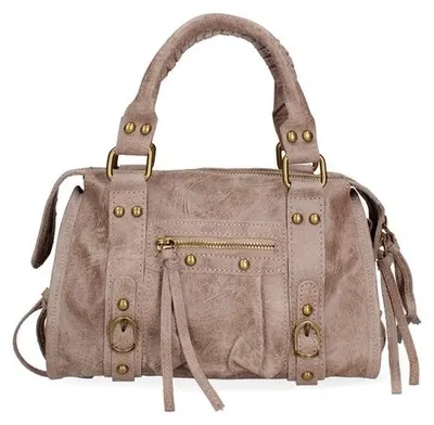 Immagine prodotto di Borsa a tracolla Erisia Dames, in pelle scamosciata, con motivo stampato, tracolla removibile, prodotta in Italia