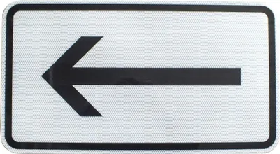 Produktbild von ORIGINAL RA2 Verkehrszeichen Nr. 1000-10 " Richtungsangabe linksweisend " 330 x 600 mm StVO RAL Verkehrsschild Straßenschild Baustellenschild RSA-21