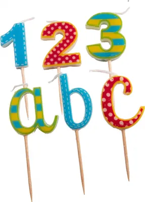 Produktbild von Kerze auf Pick 6 Stück Schulanfang 123 Abc