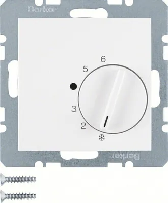Produktbild von BER S1 Raumtemperaturregler 20261909 mit Wechsler polarweiss matt