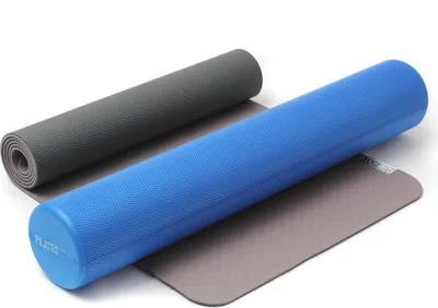 Produktbild von Yogistar Yoga Set für Faszien-Yoga, Yogamatte 183x61x0.5cm rutschfest, Faszienrolle Ø15x92cm