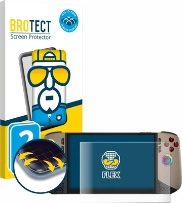 Produktbild von 2x BROTECT Fullscreen Schutzfolie für MSI Claw 8 AI+ Displayschutz Folie Fullcover Klar Transparent