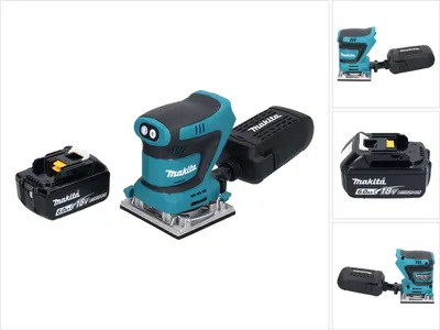 Obrázok produktu pre Makita DBO 482 G1 akumulátorová oscilačná brúska 18 V 112 x 102 mm + 1x akumulátor 6,0 Ah – bez nabíjačky