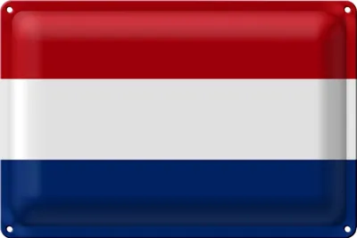 Produktbild von Blechschild Flagge Niederlande 18x12cm Flag of Netherlands