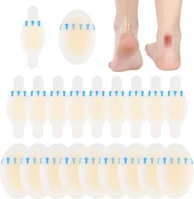 Imagen del producto de Apósitos hidrocoloides para ampollas, 20 unidades, para pies y dedos, cuidado de ampollas