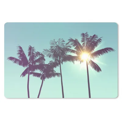 Produktbild von MuchoWow® Schreibtischunterlage Palmen - Sommer - Sonne 60x40 cm - XXL Mauspad - Großes Mauspad