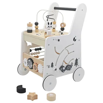 Produktbild von 6-in-1 Lauflernwagen aus Holz für Kinder ab 1 Jahr, Motorikwürfel