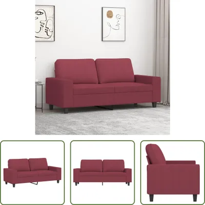 Produktbild von The Living Store 2-Sitzer-Sofa Weinrot 140 cm Stoff