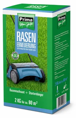 Immagine prodotto di Prima Rasenerneuerung 2kg 1kg Rasen u. 1kg Dünger, für 80m² - ideal für sonnige Standorte