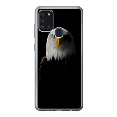 Produktbild von MuchoWow® Handyhülle Schutzhülle Hülle für Samsung Galaxy A21s Adler - Vogel - Schwarz Silikon Softcase Handy Hülle - Hartschale