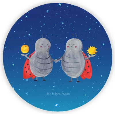 Produktbild von Mr. & Mrs. Panda magnet Sternzeichen Zwilling - Sternenhimmel Blau - Geschenk, für magnettafel, fotos, pinnwand, Zwillinge, Zwillingsbruder, Glückskäfer, pinwand
