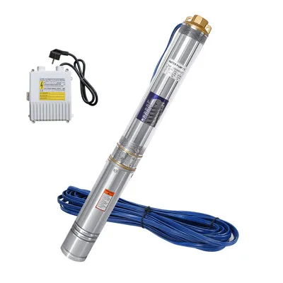 Produktbild von Fiqops Tiefbrunnenpumpe 4 Zoll Sandverträglich 0,75 kW 4000 l/h u. Motorschutzschalter