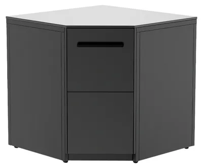 Produktbild von Cozze® Outdoor-Küche Eckmodul Elements, 90 x 90 x 90 cm, Stahl / HPL, schwarz