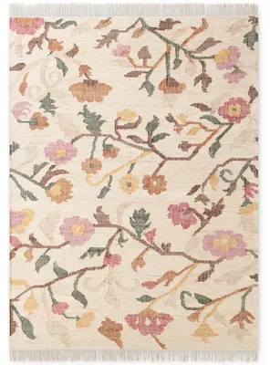 Produktbild von Elle Decoration Kelim Teppich Violette aus Jute, Baumwolle, handgemacht, Creme