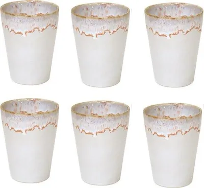 Imagen del producto de Costa Nova Grespresso, vasos para Latte-Macchiato, color blanco, juego de 6 unidades, 380 ml