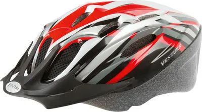 Produktbild von Fahrradhelm Ventura Erwachsenen rot schwarz weiß silber L = 58 61 cm