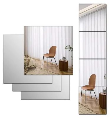 Produktbild von Große Ganzkörper-Acrylspiegel Aufkleber - 4 Stück HD Plexiglas
