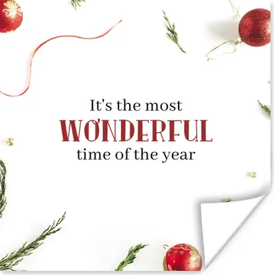 Produktbild von MuchoWow® Poster Weihnachten - Winter - Zitat 75x75 cm - Wand Dekoration