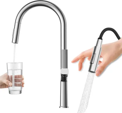 Obrázok produktu pre Granitan - Kuchynská batéria - Drezová batéria výška 46 cm - Vodovodná batéria chróm - ELLIS