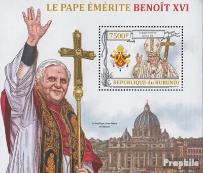 Produktbild von Briefmarken Burundi 2013 Mi Block354 (kompl.Ausg.) postfrisch Papst Benedikt XVI.