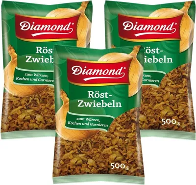 Produktbild von 3er-Pack DIAMOND Röst-Zwiebeln (3x 500g) | Geröstete Zwiebeln | Röstzwiebeln
