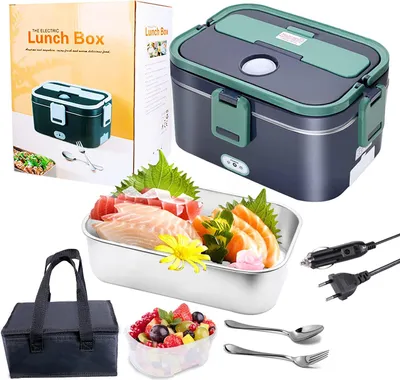 Produktbild von Elektrische Lunchbox, 1,8L Lunchbox Auto, Bento Box, Jausenbox 60W 220V Elektrische Brotdose Thermobehälter