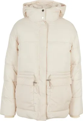 Obrázek produktu pro Dámská zimní bunda Urban Classics Ladies Waisted Puffer Jacket whitesand - S