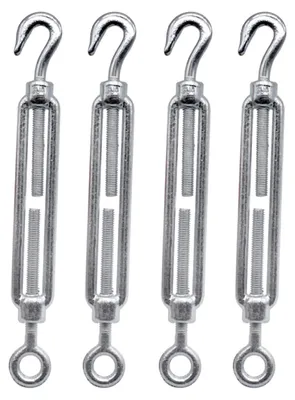 Produktbild von 4 Stück M8 Spannschlosshaken und Ösen-Kabelspanner