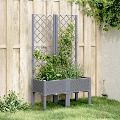 Obrázok produktu pre Maison Exclusive - Kvetináč s mrežou Modrosivý 80x40x142 cm PP