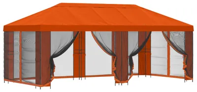 Productafbeelding van vidaXL Tuinpaviljoen met zijwanden, 6 x 3 meter, oranje