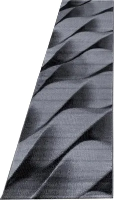 Produktbild von Kurzflor Teppich PARMA Schwarz 80 x 300 cm