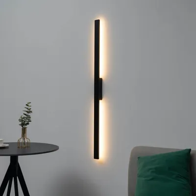 Produktbild von Minimalistische schwarze Design-LED-Wandleuchte IP65 - Sambai