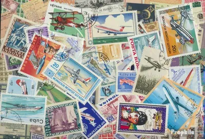 Produktbild von Briefmarken Motive 50 verschiedene Flugzeuge und Luftfahrt Marken