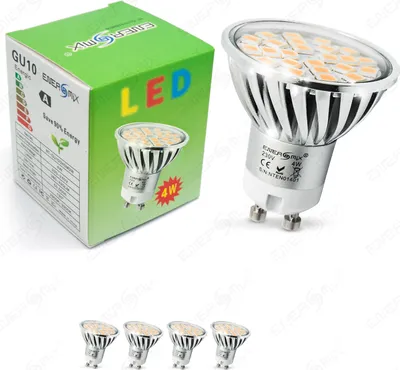 Produktbild von GU10 5050 SMD LED Spot Lampe Mit Schutzglas 4W Warmweiß 4 Stück