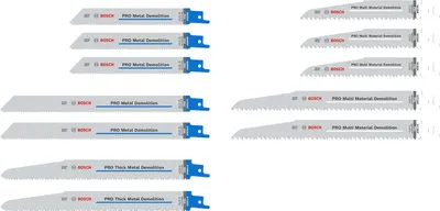 Productafbeelding van PRO Demolition, set van 12 zaagbladen voor reciprozaag.