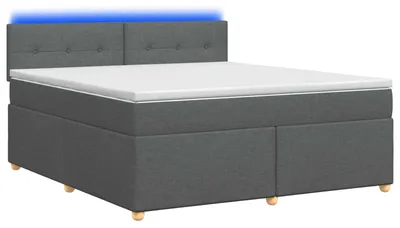 Productafbeelding van vidaXL Boxspringbed met matras, donkergrijs, 160 x 200 cm, gestoffeerd