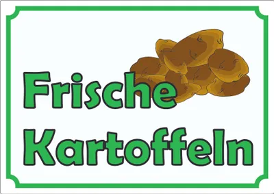 Produktbild von Werbeaufkleber Aufkleber Kartoffeln A7 (74x105mm)