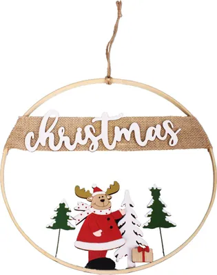 Produktbild von TrendLine Weihnachtsanhänger Holz Christmas 58 x 36 x 36 cm mehrfarbig