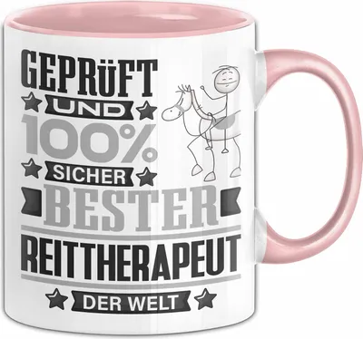 Produktbild von Reittherapeut Geschenk Lustiger Spruch für Reittherapeut Geschenkidee Bester Reittherapeut Der Welt (Rosa)