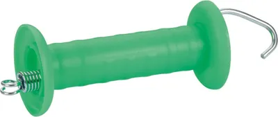 Produktbild von Torgriff grün, mit Haken, verzinkt