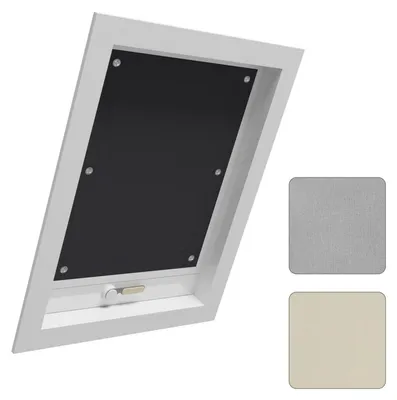 Productafbeelding van WOLTU Thermorol voor dakramen, geen boren nodig, zonwering, verduisteringsrolgordijn met zuignappen, hittescherm voor dakramen, zwart, 60x73 cm