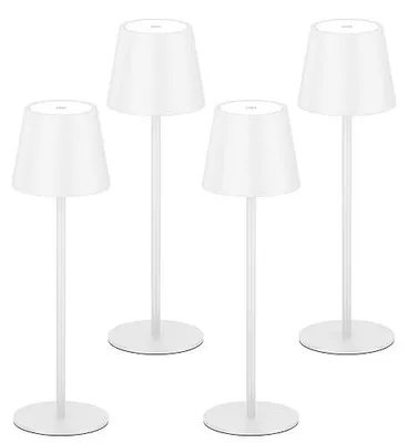 Zdjęcie produktu dla Lampa stołowa LED bezprzewodowa aluminiowa ściemniająca do salonu