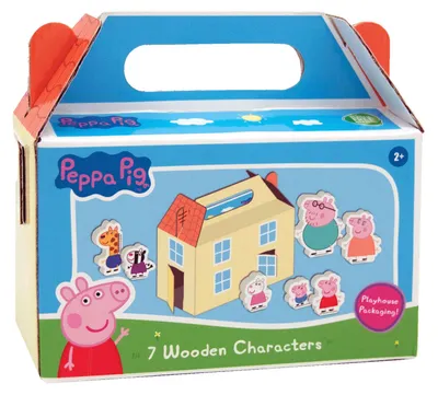 Image de Set de figurines en bois Peppa Pig - 7 pièces