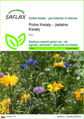 Zdjęcie produktu dla SAFLAX - Polne Kwiaty - Jadalne Kwiaty - 1000 Nasiona - Mix