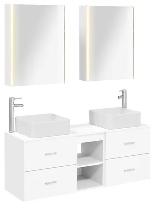 Immagine prodotto di Set di mobili da bagno, 5 pezzi, colore bianco