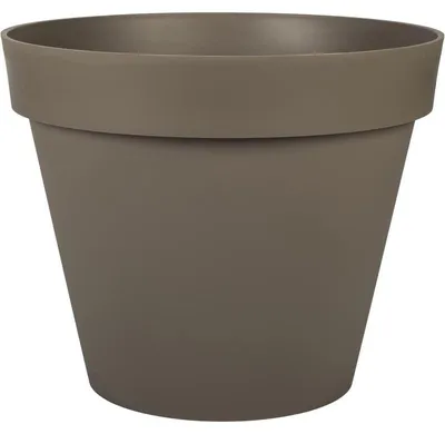 Image de Pot de Fleurs Toscane - Taupe - Diam 47,5 x H 39 cm - 43 L - Recyclé 98 % - Fabrication Française