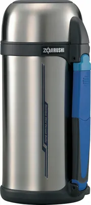 A studio shot of a Zojirushi thermos.