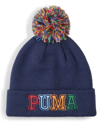 Image de PUMA beanie cap Pom Pom Mid Crown Beanie Jr Puma Navy bleu marine