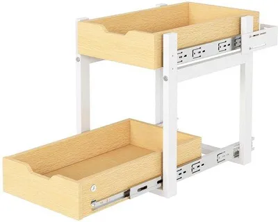 Immagine prodotto di Pratico cassetto da cucina in legno con altezza regolabile.