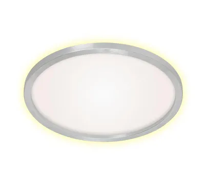Zdjęcie produktu dla Lampa sufitowa LED, podświetlenie, srebrna, okrągła, D 42,5 cm